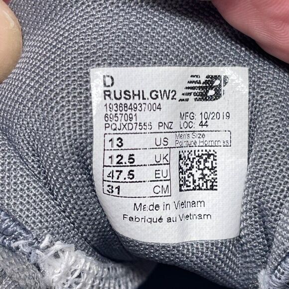 New Balance Rush V2 Men's Lacrosse/Soccer Cleats Size 13 Gray - Picture 13 of 13